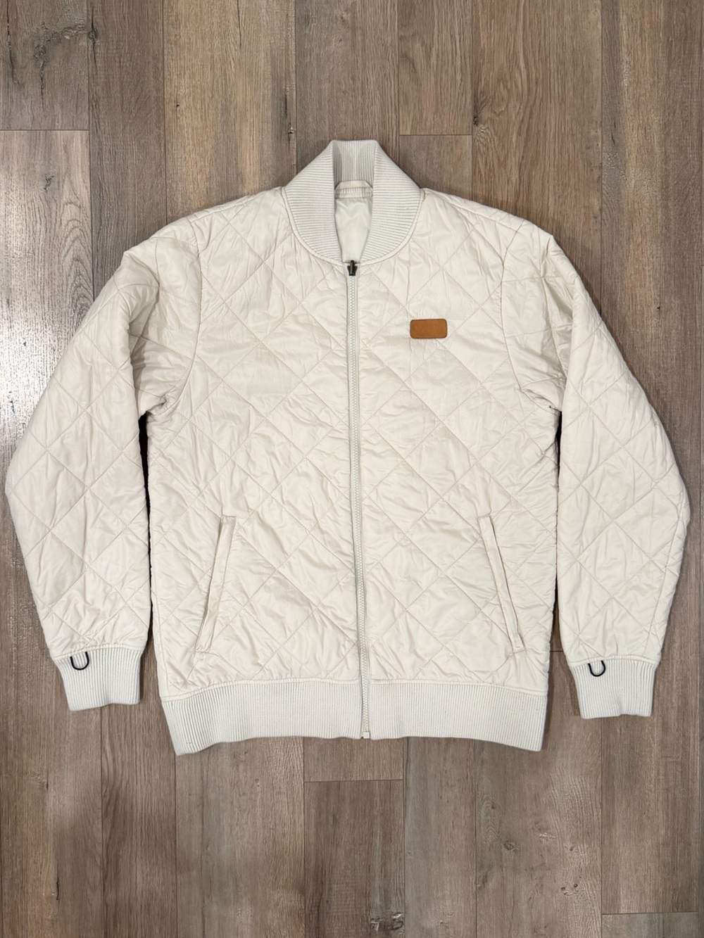 Nike REVERSIBLE Quilted Bomber Jacket in Off-White